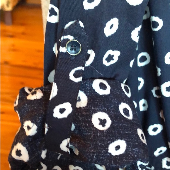 LOFT NWT Navy/White Adjustable Sleeve Dress Size S - Picture 4 of 6